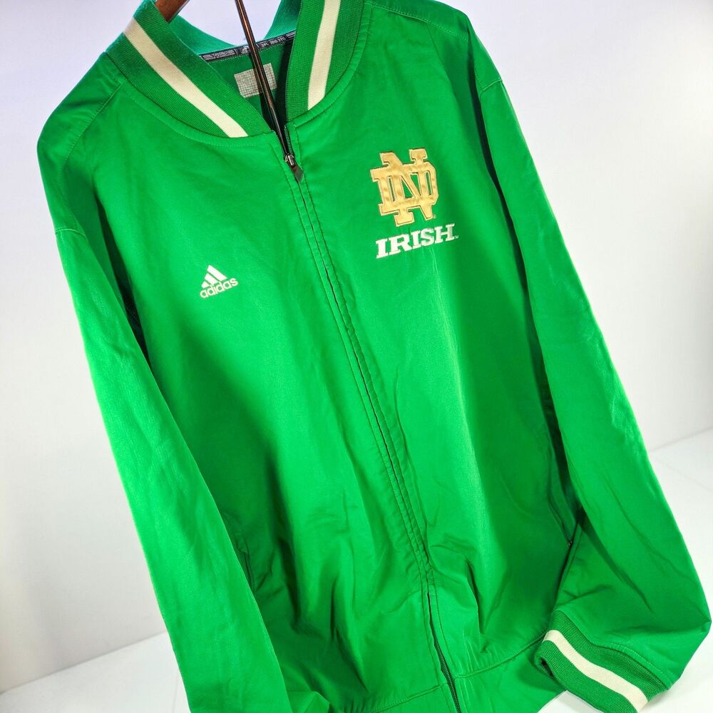 Adidas Notre Dame Fighting Irish Full-Zip Track Jacket Green Men’s 3XL NEW
